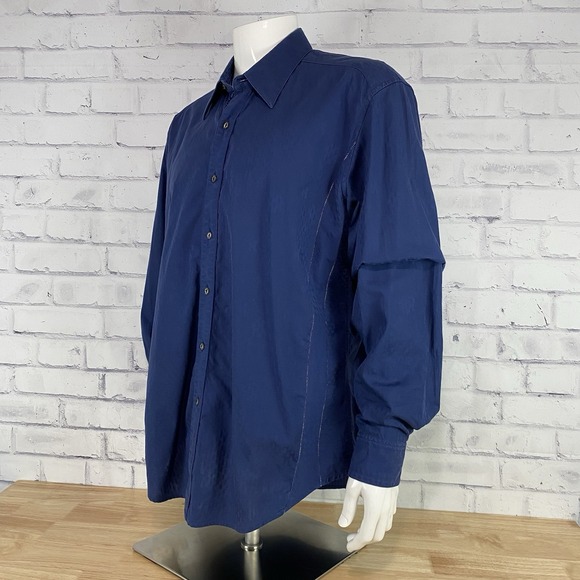 Robert Graham Shirt Men's Extra Large Long Sleeve Button Up Contrasting Cuffs - Picture 3 of 15